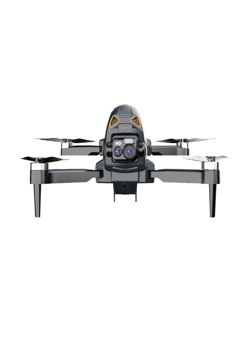 Aerovision Camera Drone with Dual Camera & Electric Regulation / Auto Obstacle Avoidance / Brushless Motor / 15 Min Flight Time / 80M Height Range - Black