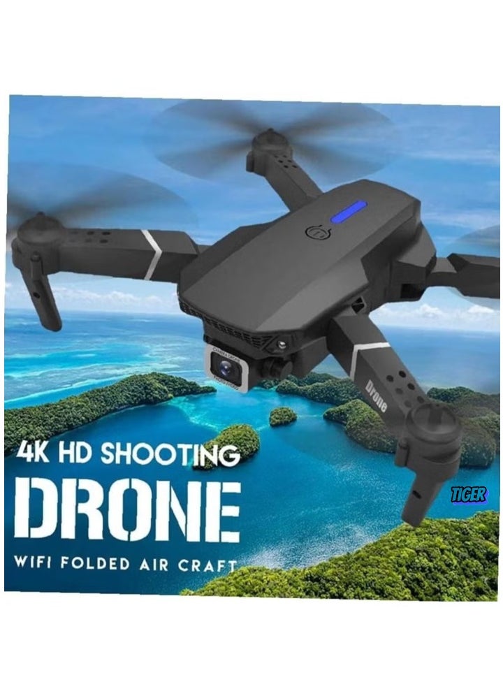 Explore the Skies with the E88 Pro Ayoo 4K Quad-Copter – FPV Control, HD Camera, Foldable Design, and Long Battery Life – Perfect for Aerial Photography, Smooth Flight, and Outdoor Adventures – UAE Delivery