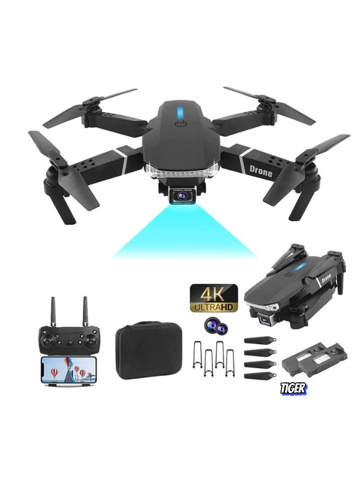 Explore the Skies with the E88 Pro Ayoo 4K Quad-Copter – FPV Control, HD Camera, Foldable Design, and Long Battery Life – Perfect for Aerial Photography, Smooth Flight, and Outdoor Adventures – UAE Delivery