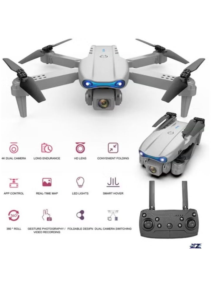 E99 PRO Drone Professional with 4K HD Dual Camera, Automatic Obstacle Avoidance, Foldable Design, Height Hold, and Stable Flight for Aerial Photography - Perfect Mini Drone for Smooth Flights, Easy Control & Stunning Shots – Ideal for Beginners and Pros