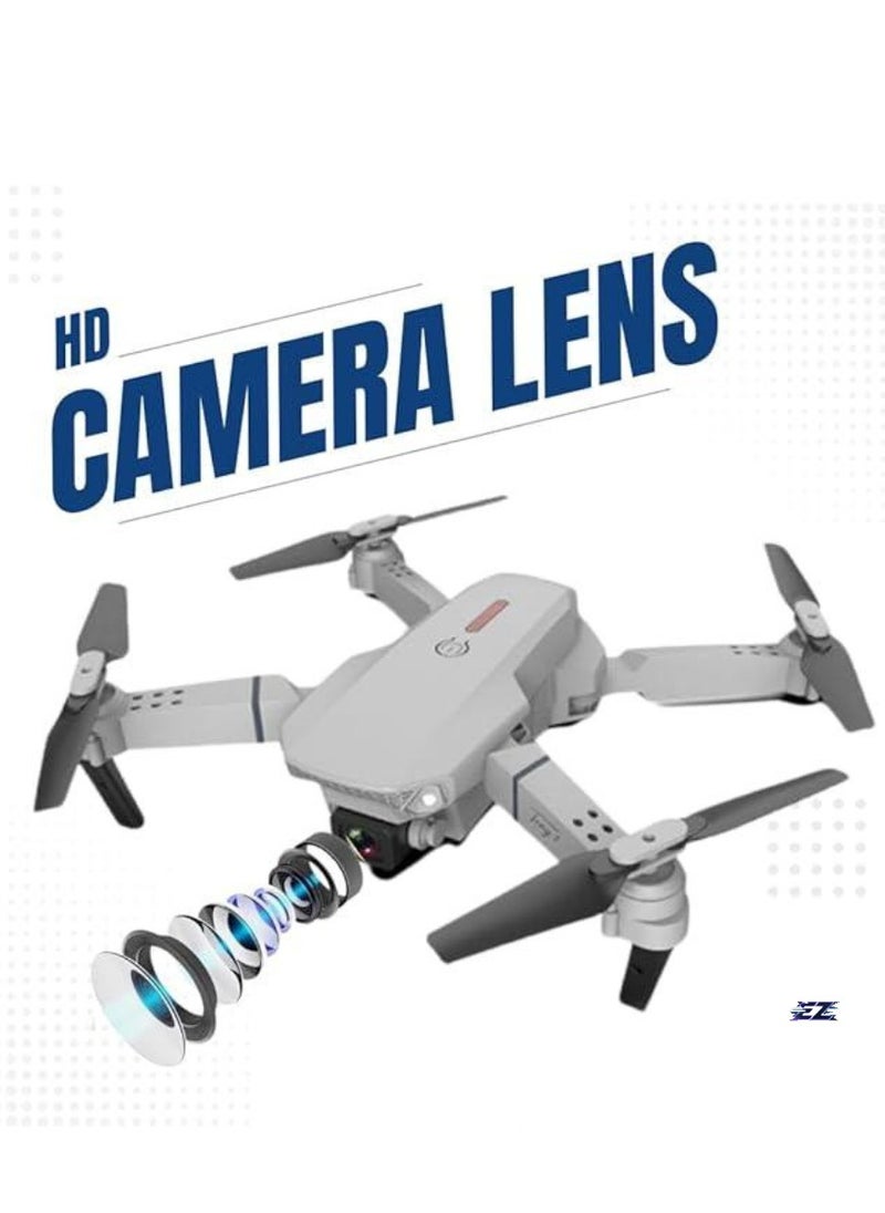Drone with 360° Roll | 150m Range | Dual HD Camera Lens | 25-30 Min Flight Time | Speed Control, Gesture Manipulation, Optical Flow, Avoidance | 1 Batteries (Grey)