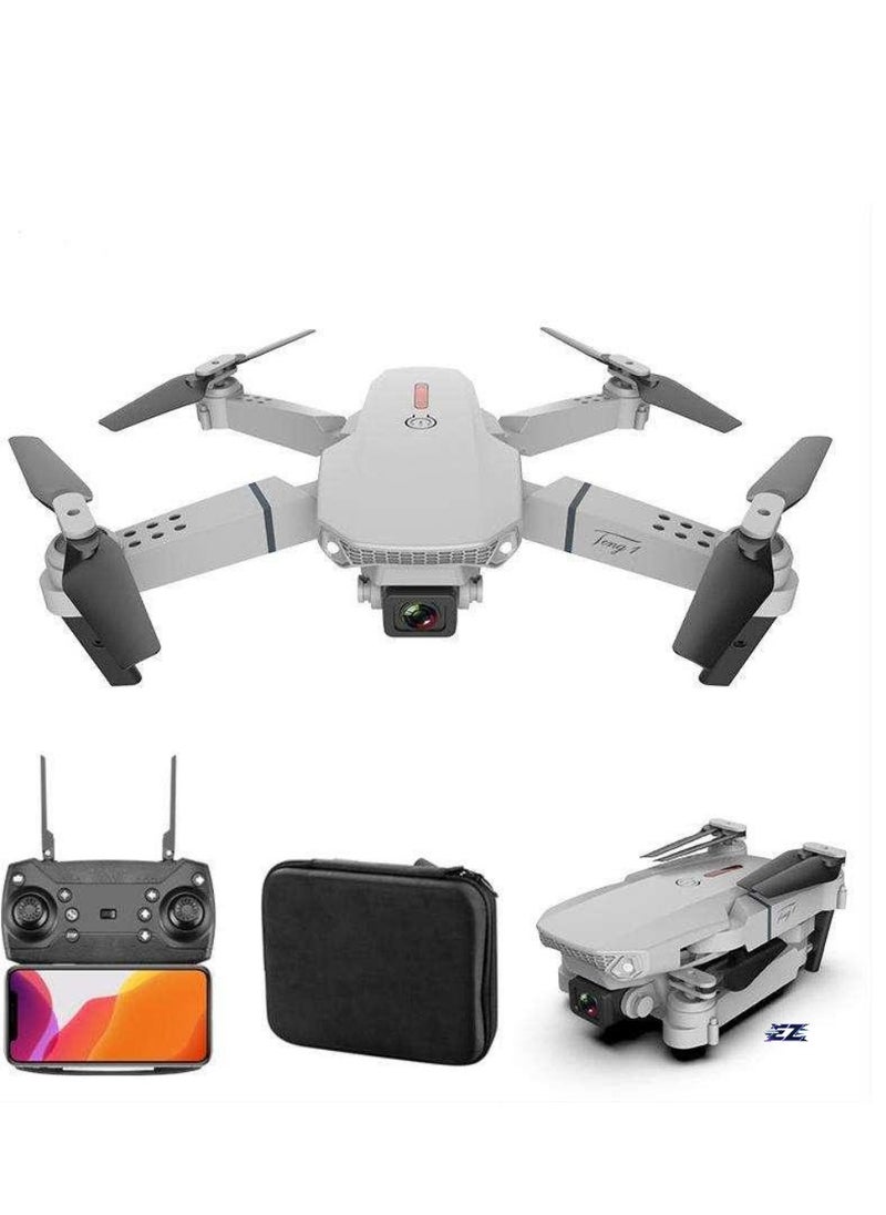 Foldable Quadcopter Drone with 360° Roll | 150m Range | Dual HD Camera Lens | 25-30 Min Flight Time | Speed Control, Gesture Manipulation, Optical Flow, Avoidance (Grey)