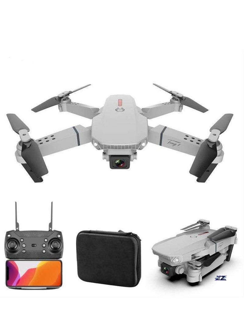 Foldable Quadcopter Drone with 360° Roll | 150m Range | Dual HD Camera Lens | 25-30 Min Flight Time | Speed Control, Gesture Manipulation, Optical Flow, Avoidance (Grey)