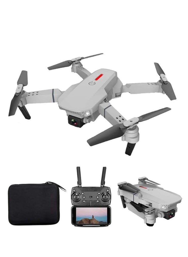 Drone FPV Drone with 4K HD Camera WiFi Live Video FoldableQudcopter with Headless Mode Altitude Hold Track Flight 3D FILP (Gray