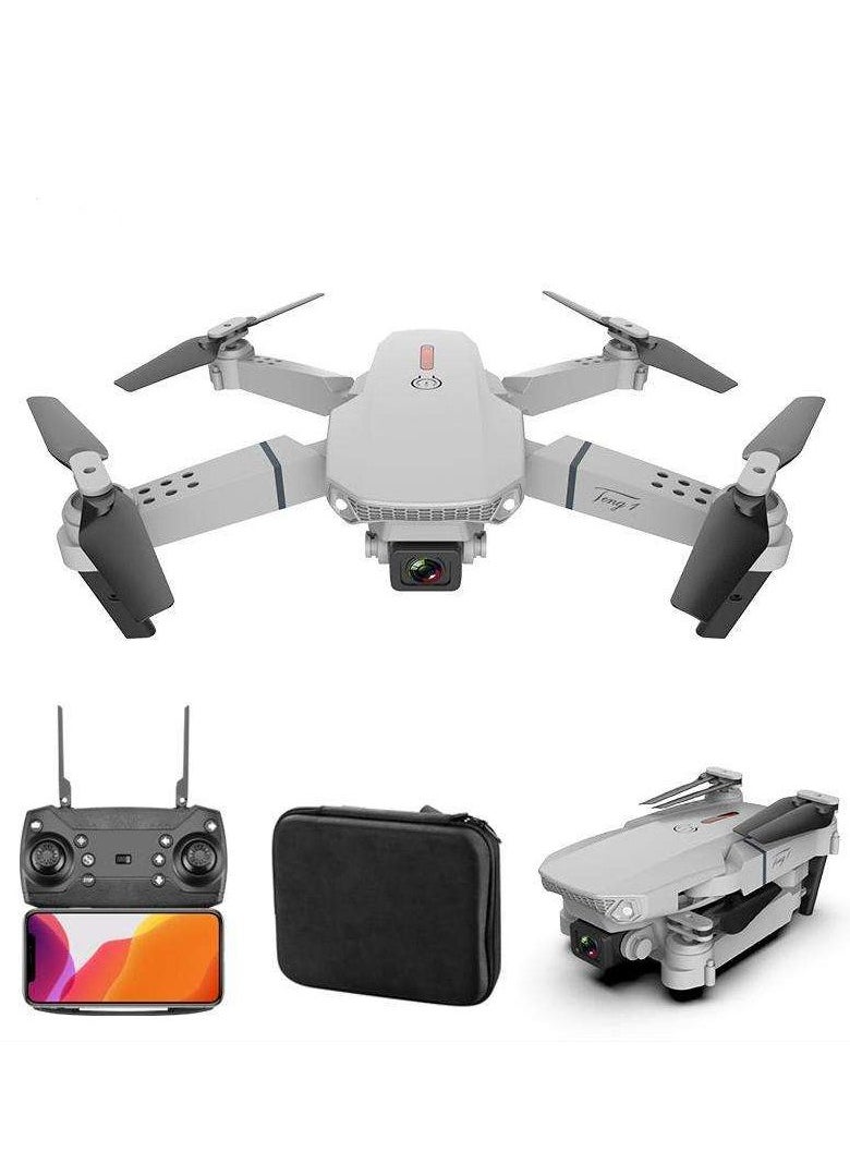 Foldable Quadcopter Drone with 360° Roll | 150m Range | Dual HD Camera Lens | 25-30 Min Flight Time | Speed Control, Gesture Manipulation, Optical Flow, Avoidance (Grey)