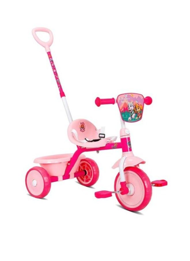 Spartan Paw Patrol Tricycle With Pushbar For Girls