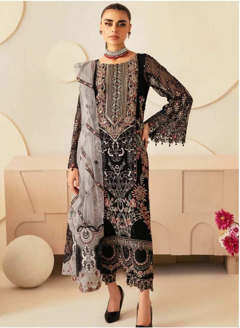 Dastoor 3 Piece Chiffon Dress
