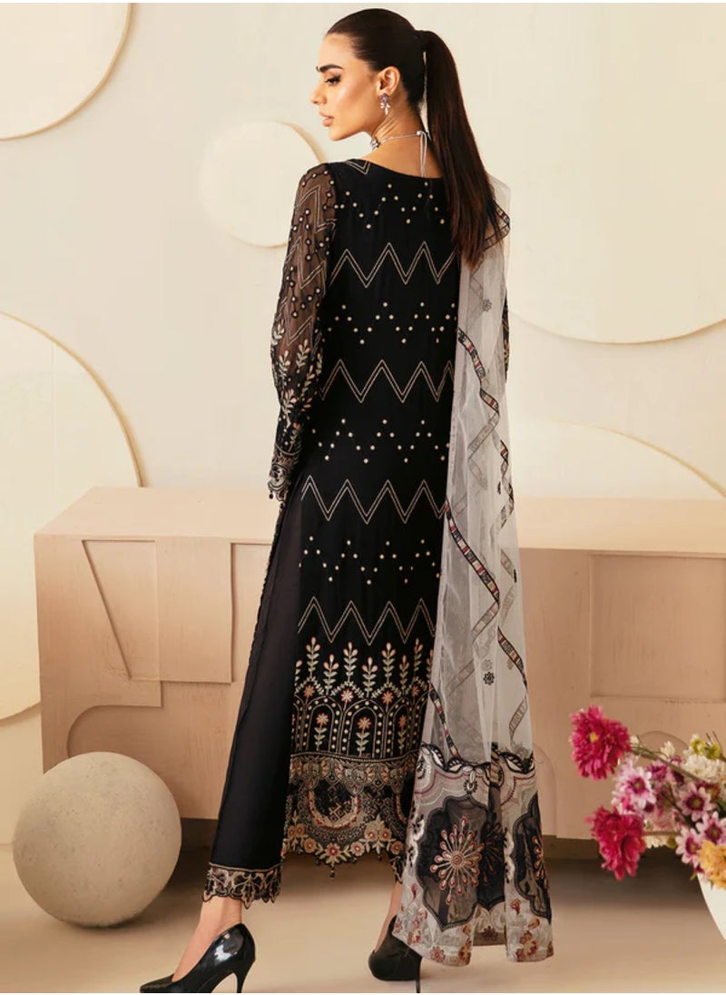 Dastoor 3 Piece Chiffon Dress