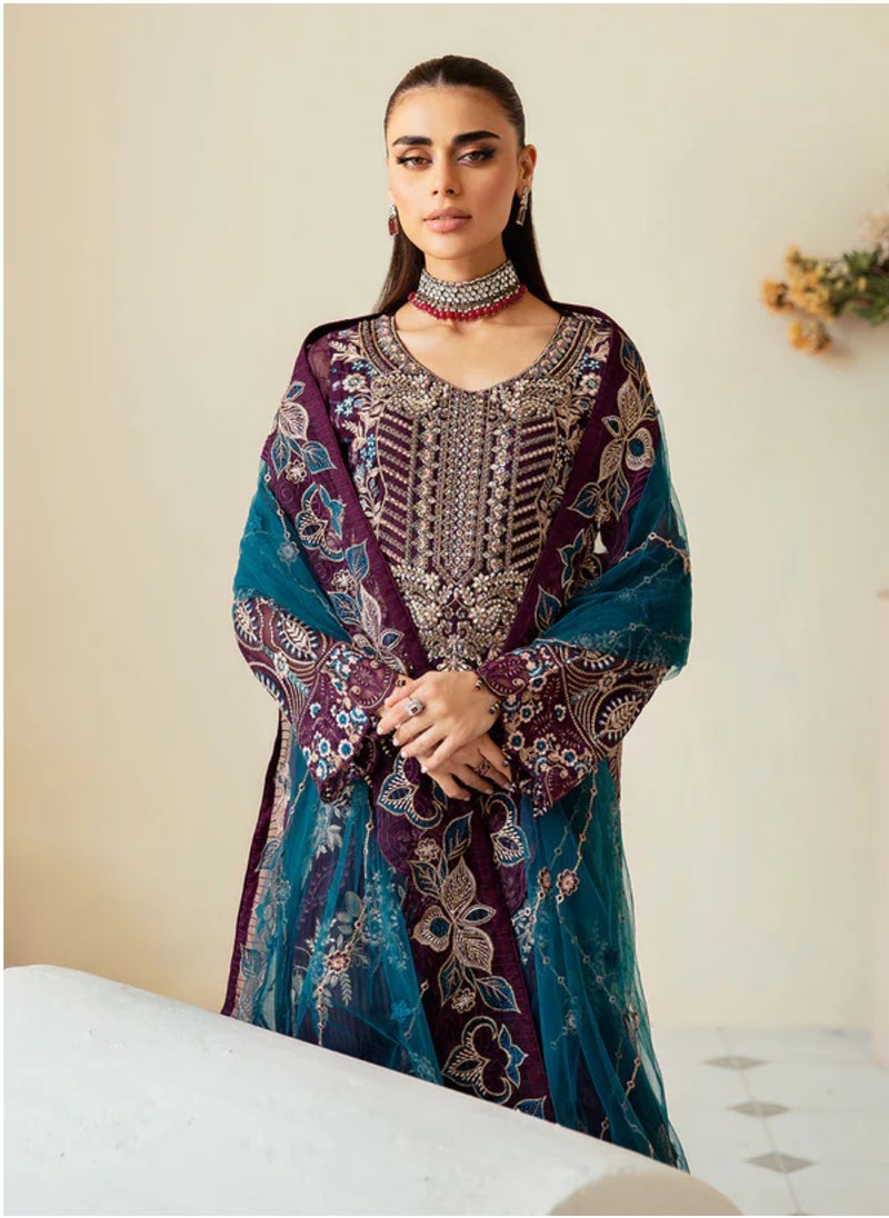 Dastoor 3 Piece Chiffon Dress