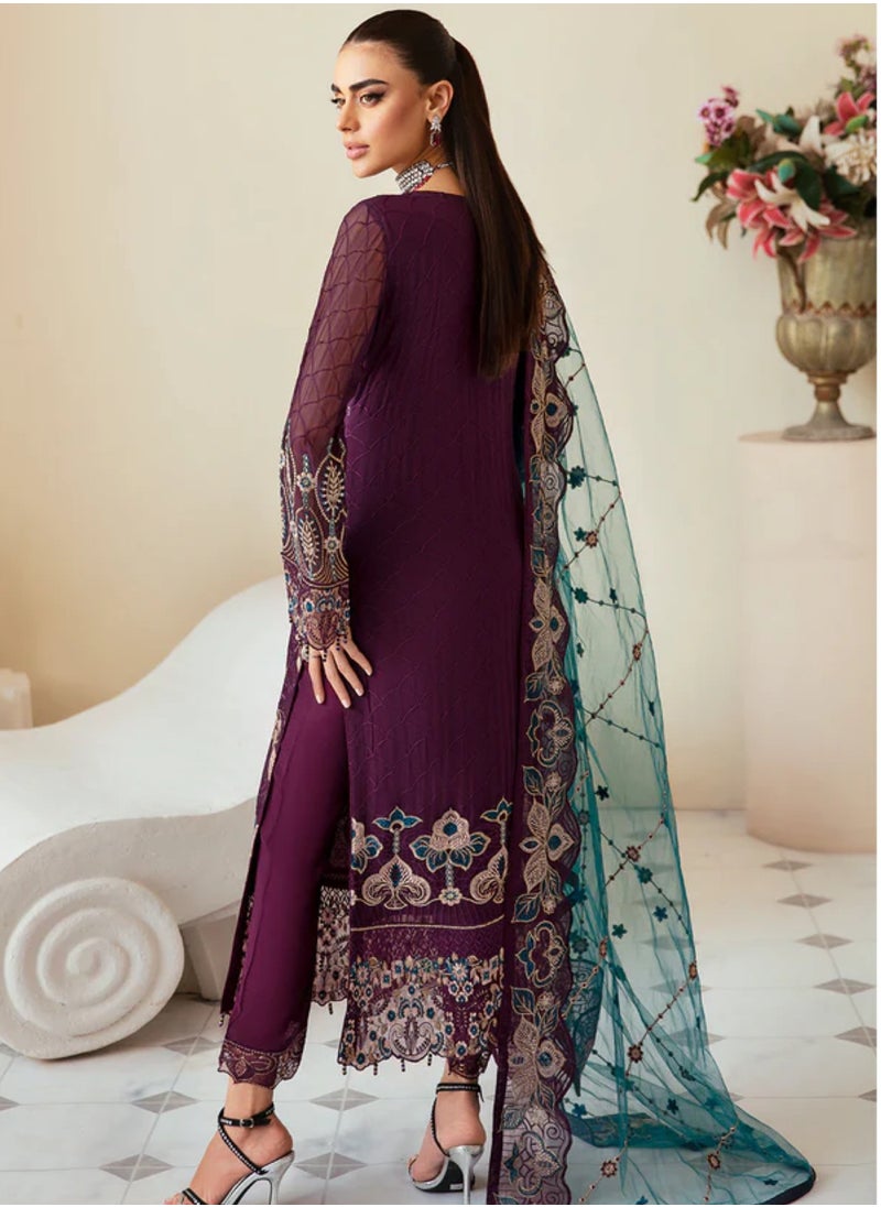 Dastoor 3 Piece Chiffon Dress