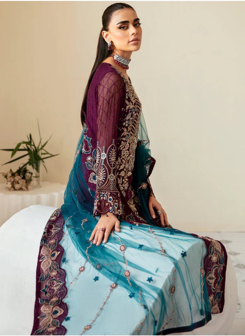 Dastoor 3 Piece Chiffon Dress