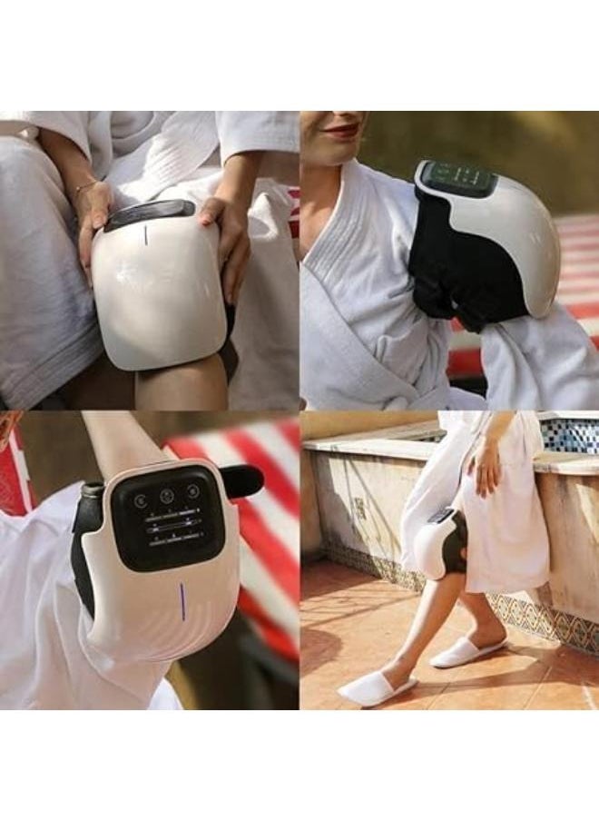 Knee Massager with Heat – Large LED Screen, Rechargeable Electronic Smart Knee Massage for Arthritis and Joint Pain Relief