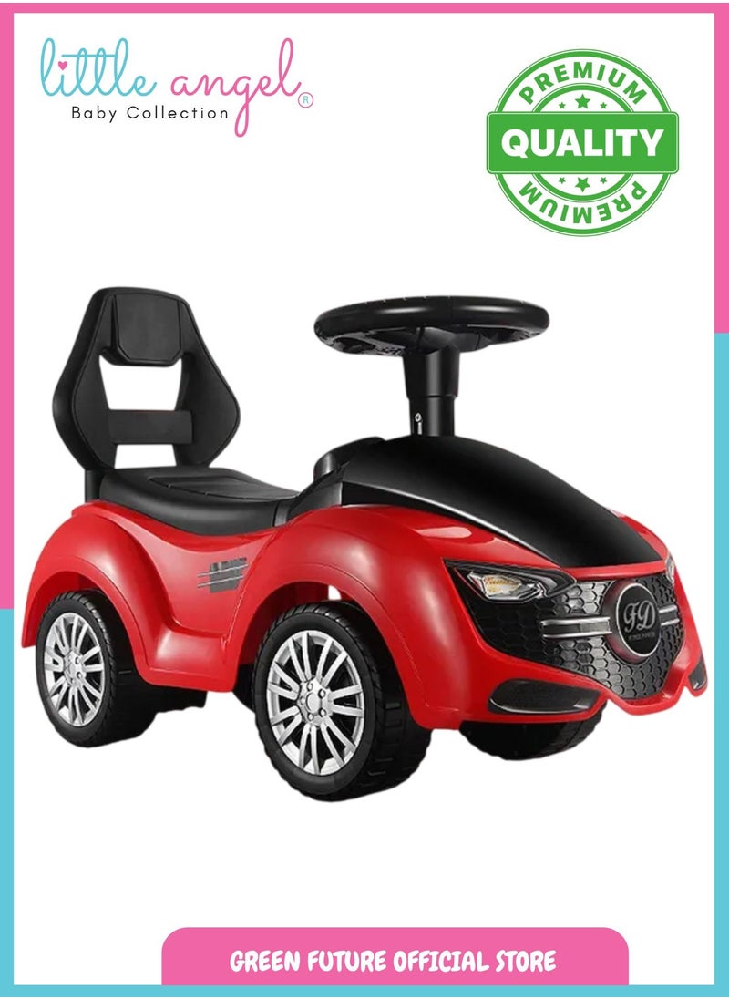 Kids Manual Ride On Car Toy with Steering Wheel Lightweight Durable Design for Toddlers Ideal for Fun and Safe Indoor or Outdoor Play