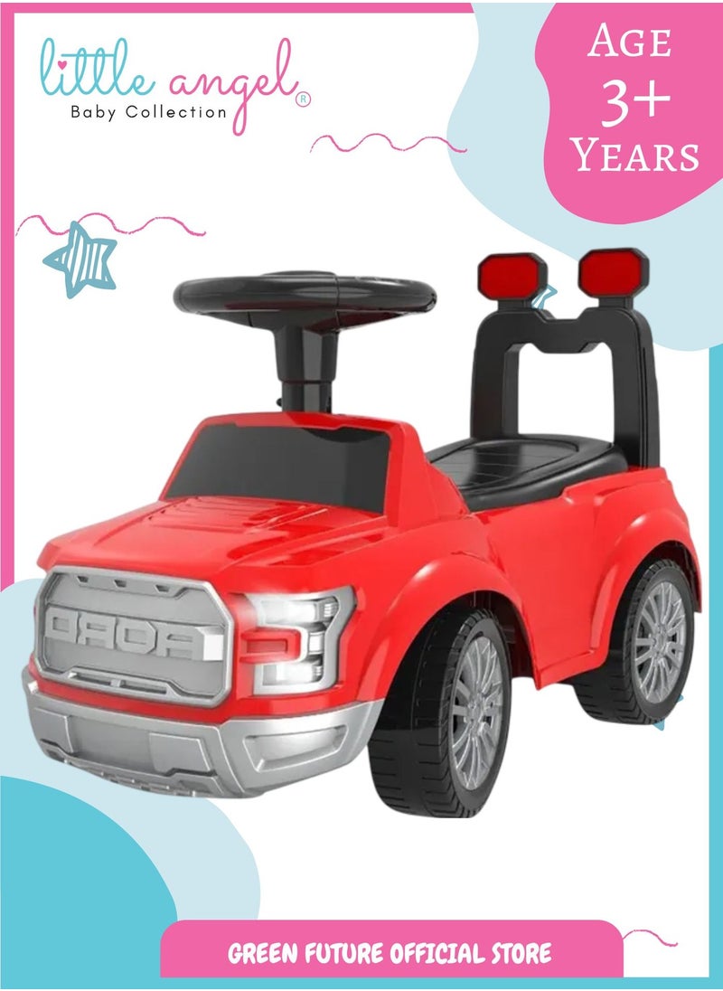 Kids Push Ride On Truck Car Toy with Steering Wheel, Backrest, Durable Design, and Fun for Toddlers Indoor and Outdoor Play