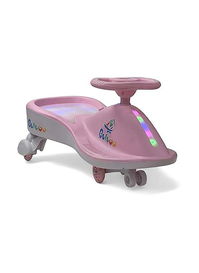 Magic Swing Cars for Kids, Twister Magic Ride on Kids Car with LED Wheels, Kids Push Ride on Car With Lighted Seat, Strongest and Smoothest Twister Magic Ride Car for Kids With Music, Pink.