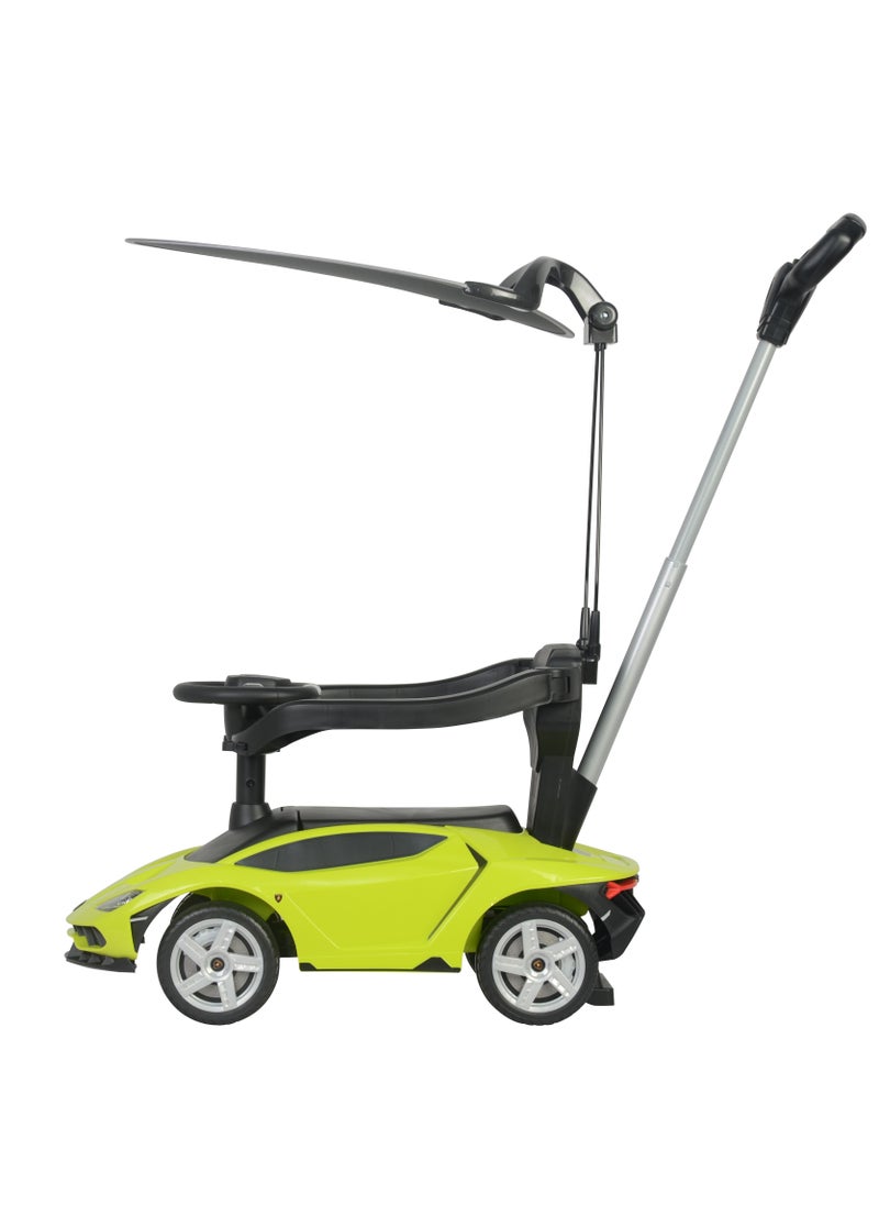 Lamborghini LB 3726HC Push Car with Handle and Canopy - Green