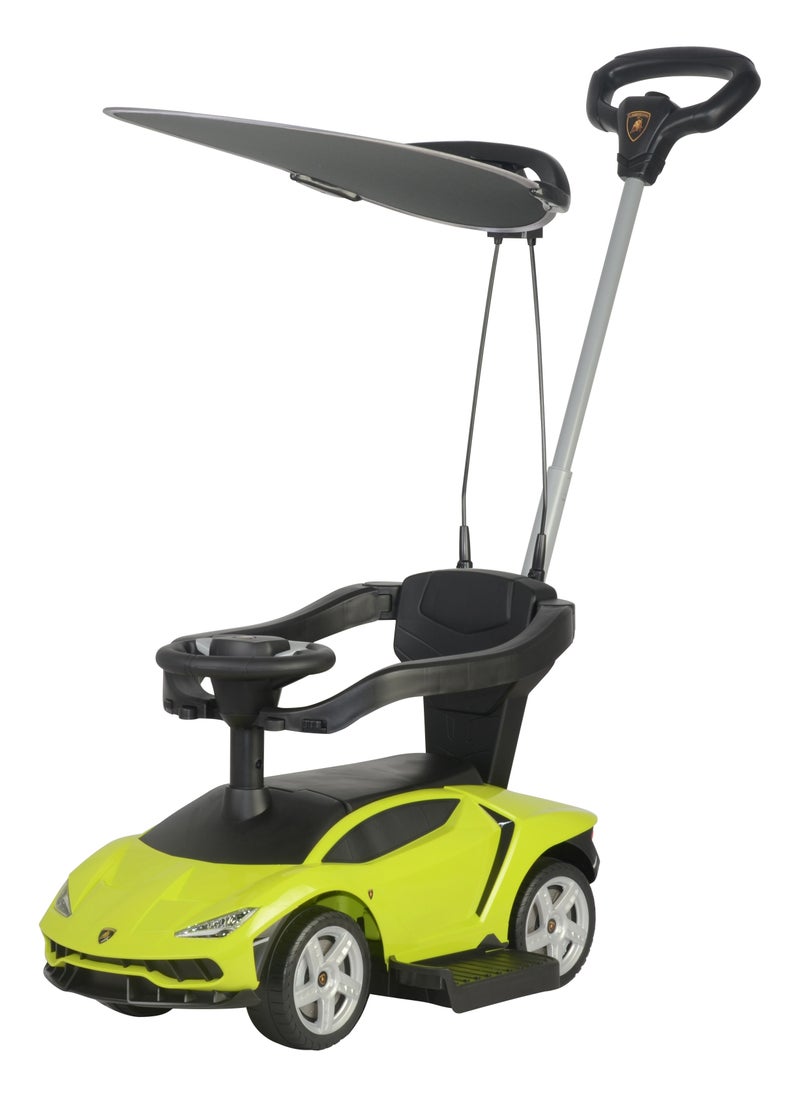 Lamborghini LB 3726HC Push Car with Handle and Canopy - Green