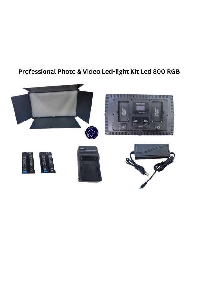 LED 800 RGB Professional Photo and Video LED light With Battery