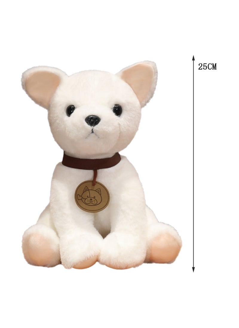 25 CM Simulation Dog Plush Toy Soft Stuffed Cute Animal Doll For Girls And Boys All Ages Gift (Style 2)