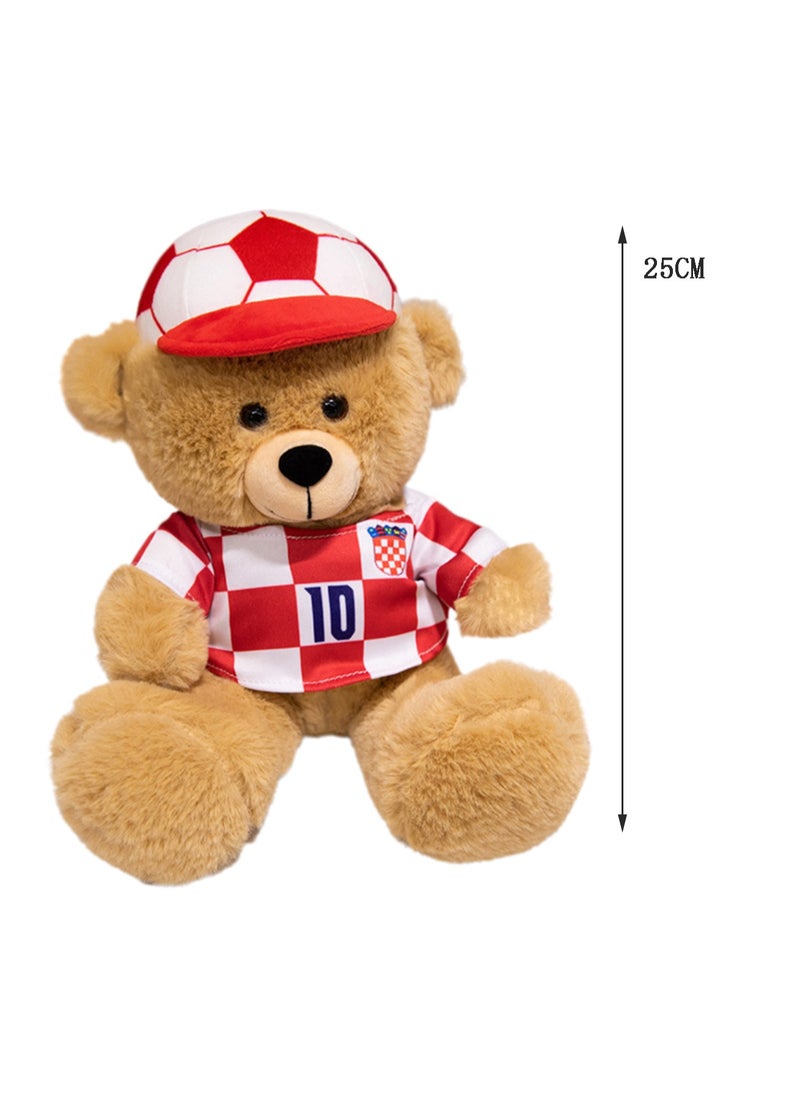 25 CM Cute Cartoon Bear Plush Toy Soft Stuffed Doll For Girls And Boys All Ages Gift（Style 1）