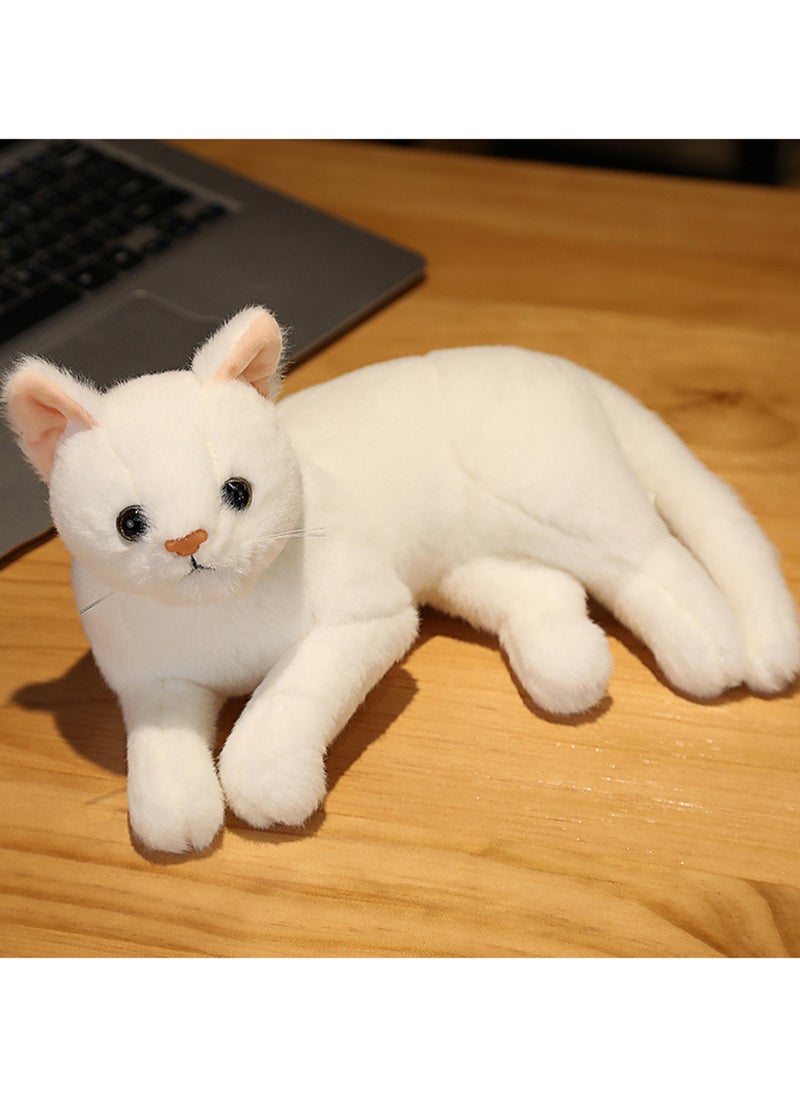 31 CM Simulation Cat Plush Toy Soft Stuffed Cute Animal Doll For Girls And Boys All Ages Gift（Style 3）