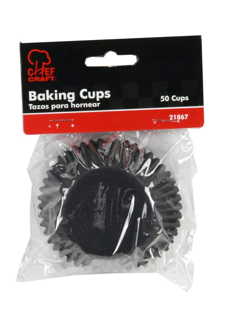 Chef Craft Classic Cupcake Liners, 50 count, Black