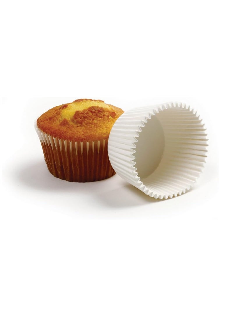 Norpro Giant Muffin Cups, White, Pack of 48