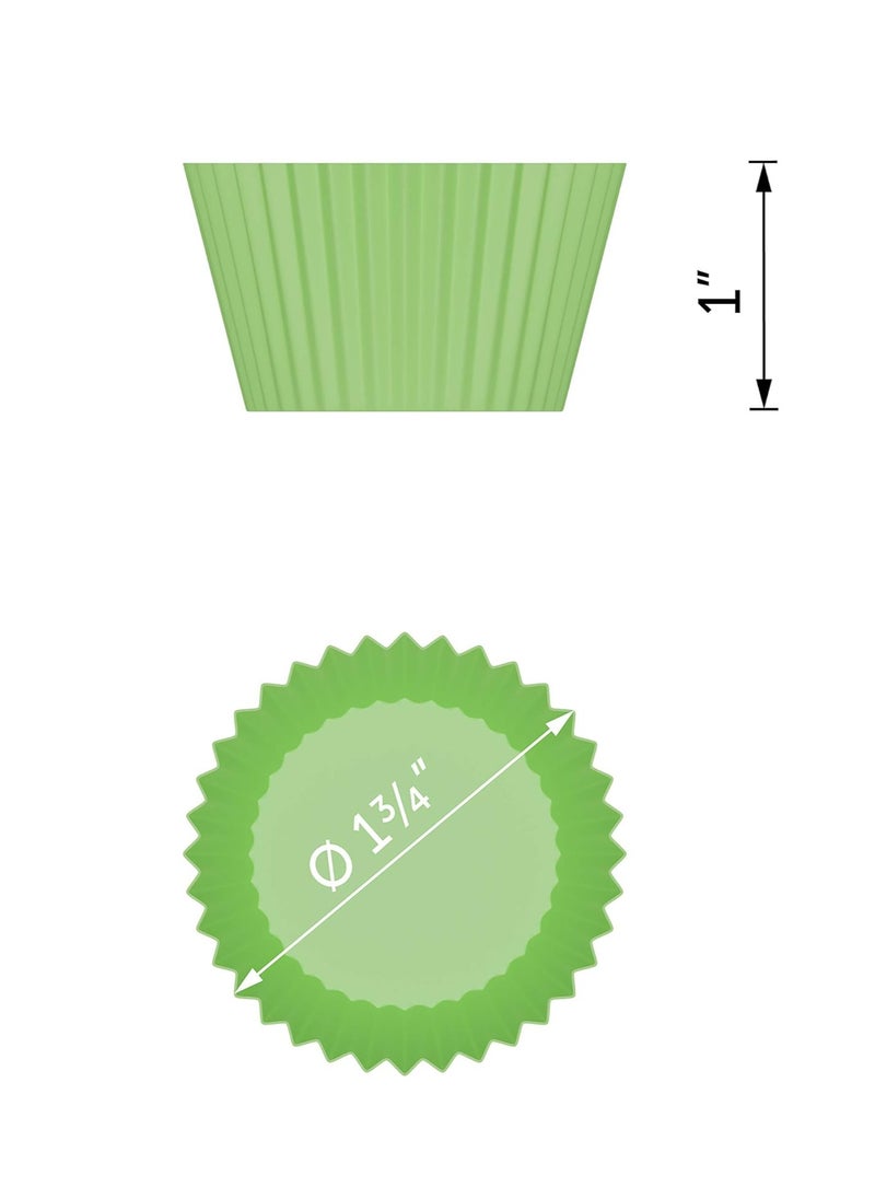 Bakerpan Silicone Mini Cupcake Holders, Mini Cupcake Liners, Pastry & Dessert Cups, 24 Pack (Multi)