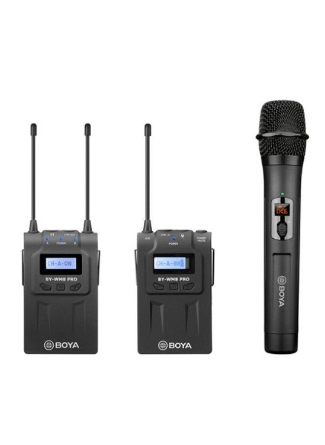BY-WM8 PRO-K4 UHF DUAL-CHANNEL WIRELESS MICROPHONE SYSTEM