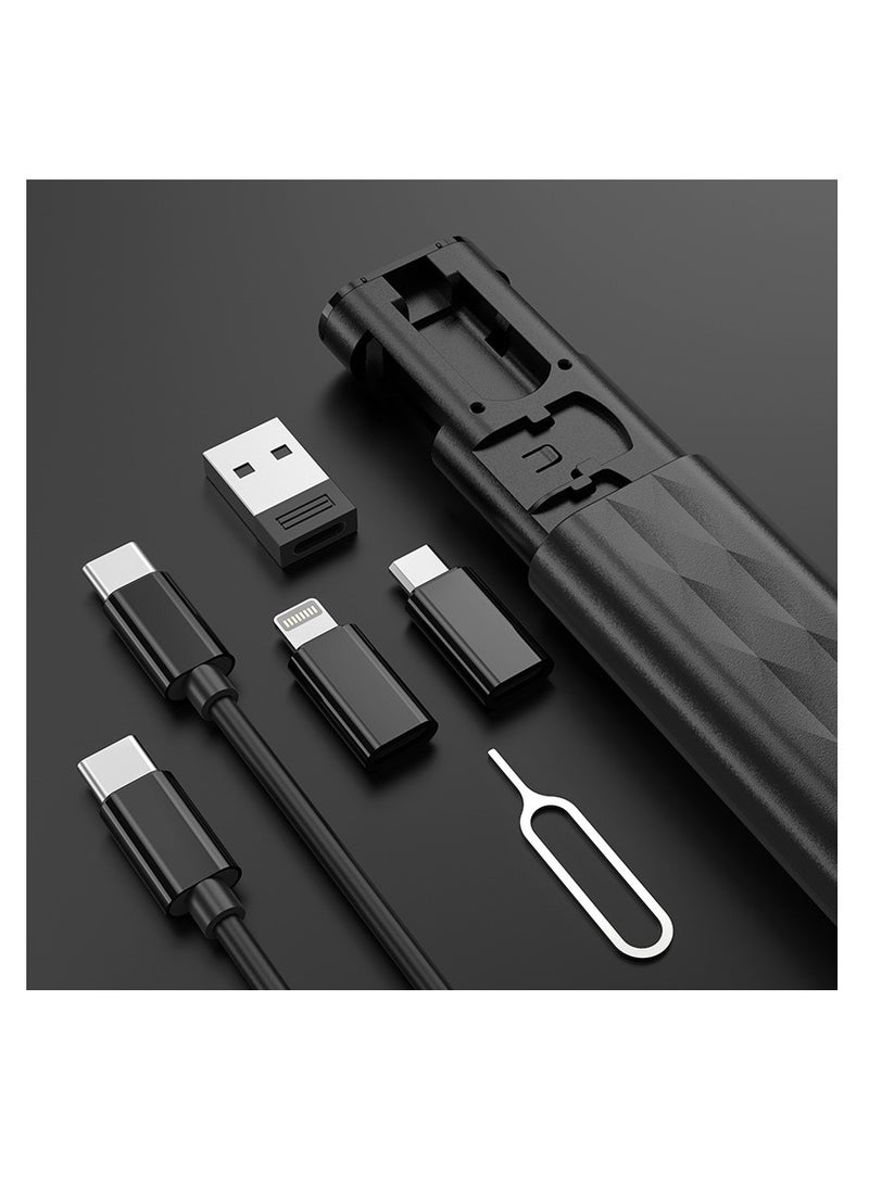 Radalifestyle CHARGING DATA CABLE MULTIFUNCTIONAL CONNECTOR SET(BLACK)