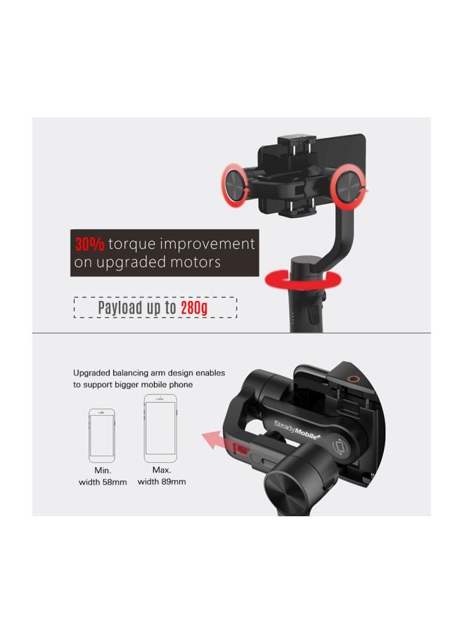 3-Axis Handheld Stabilizing Gimbal Black