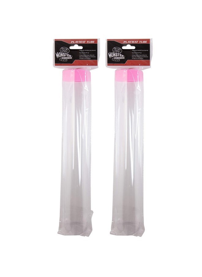 Playmat Tube Prism-Shaped Play Mat Tube (Pink) - Won'T Roll, Easy In And Out Design (2 Pack)