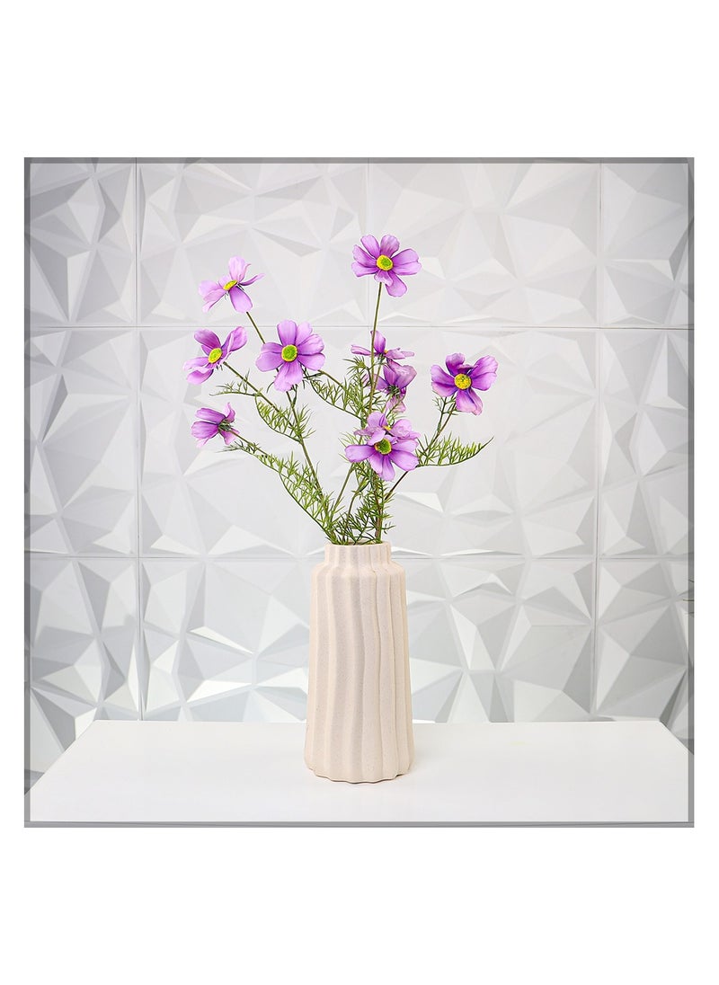 Yatai Artificial Silk Cosmos Flowers for Vase Filling Decorationd and other Flower Arrangements 2 pcs | Cosmos Flowers for Decorations (lt-purple)