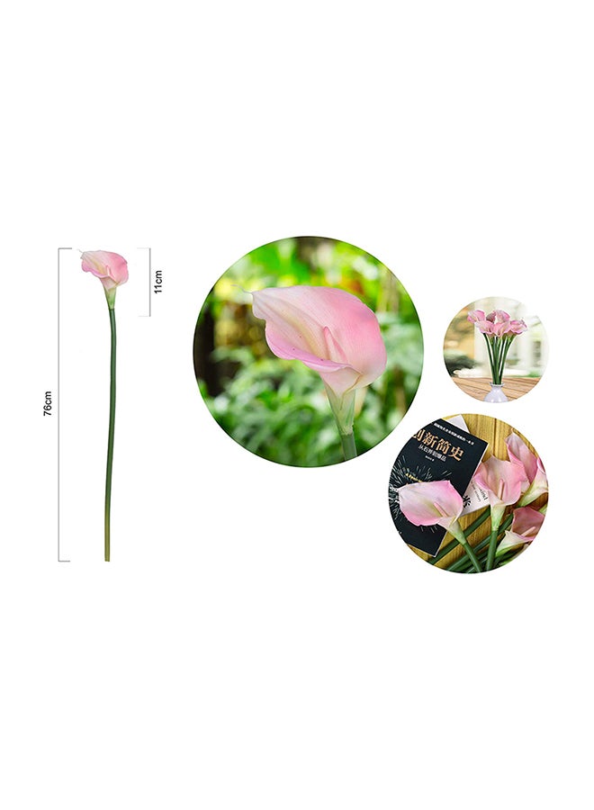 2-Piece Artificial Flowers Real Touch Call Lily Fake Floral Bouquet Pink 76X11centimeter Pink 76X11centimeter