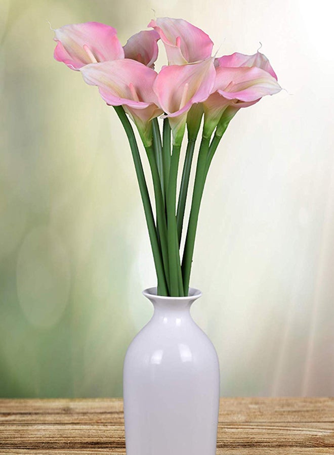 2-Piece Artificial Flowers Real Touch Call Lily Fake Floral Bouquet Pink 76X11centimeter Pink 76X11centimeter