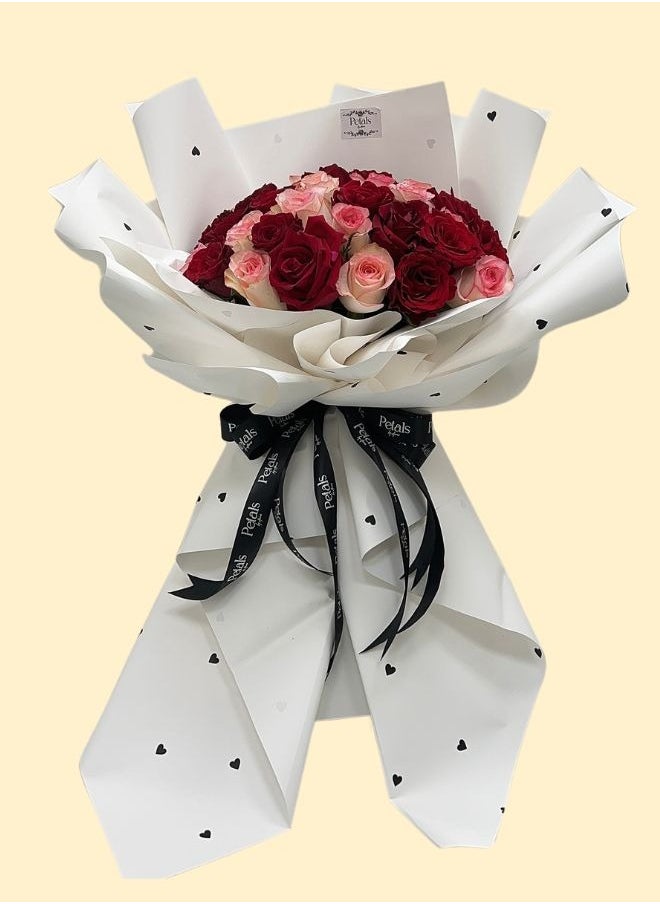 Fresh Flower Bouquet White Crystal Love