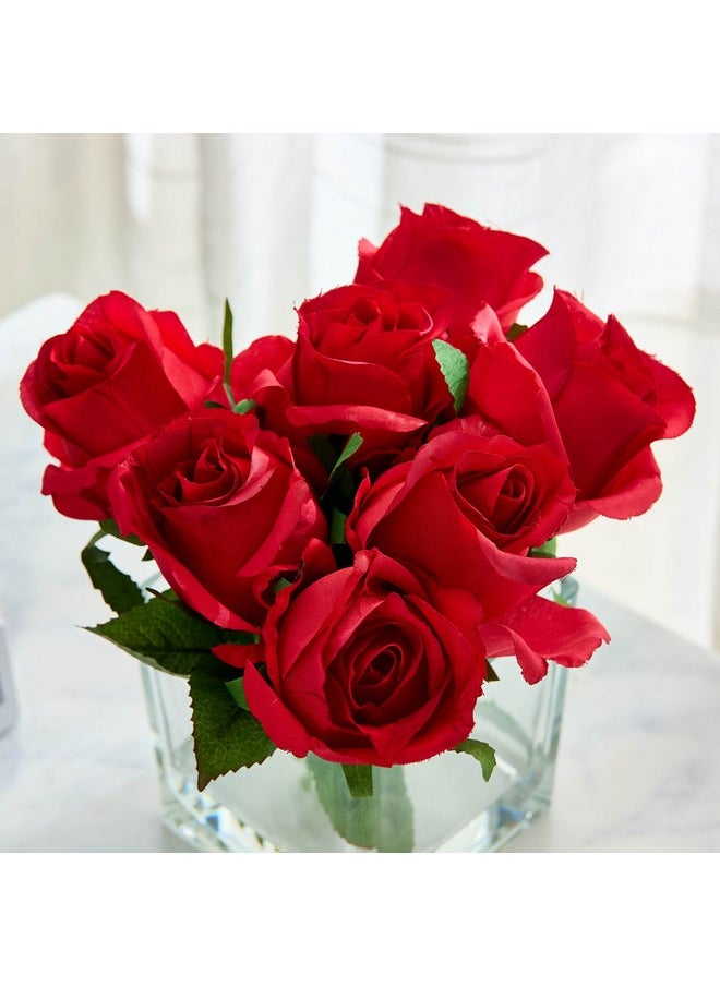 Liara Rose Buds Arrangement With Still Water In Glass Pot 30 Cm