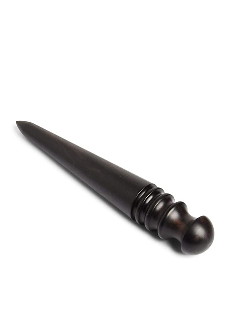 Wood Leather Burnisher Tool, Tapered Edge Slicker Made of Ebony, Trimming Burnisher Creaser Wood Features for Burnishing Leather Projects of Various Thicknesses Sleek, Polished Leather Tool