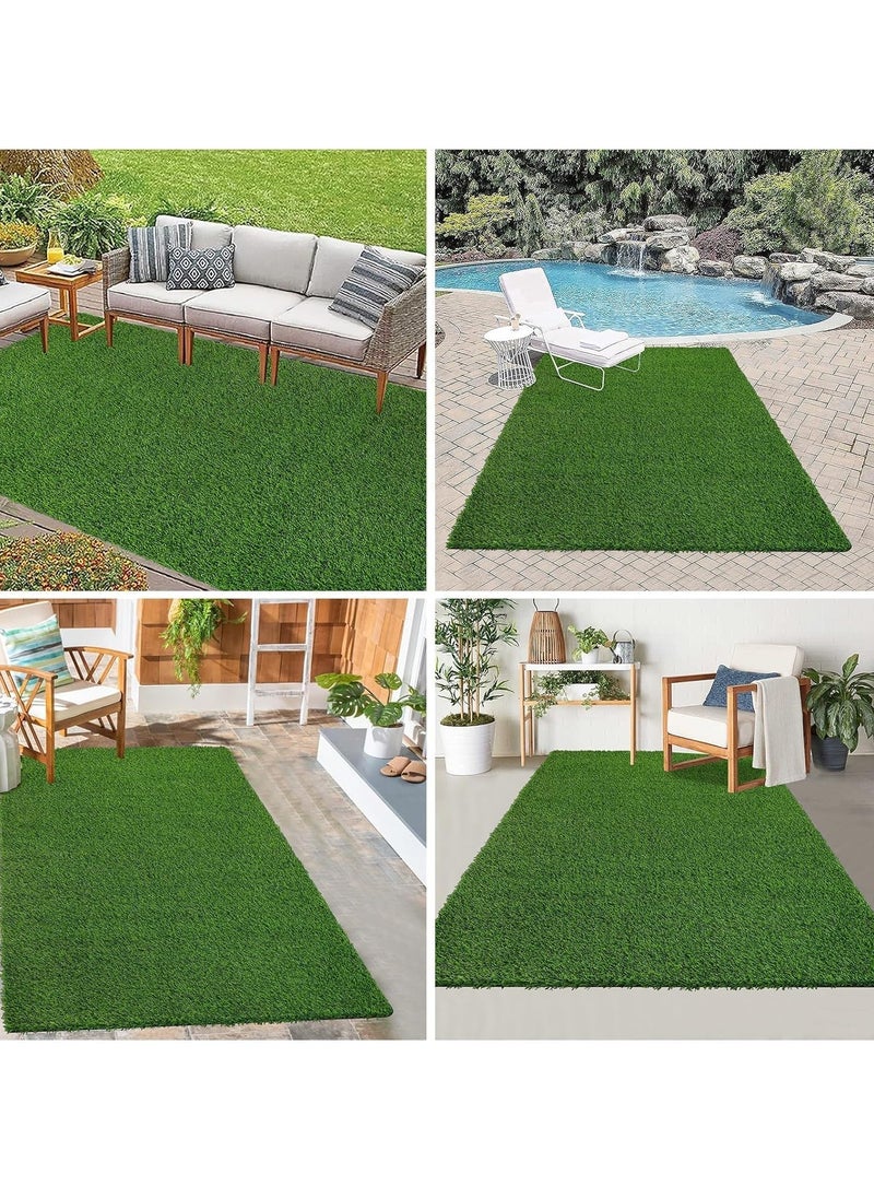 Realistic Artificial Grass Rug Indoor Outdoor, Dog Grass Mat with Drainage Holes and Replacement Artificial Grass Turf, Fake Grass for Garden Lawn Landscape Balcony Decoration[50*100CM]