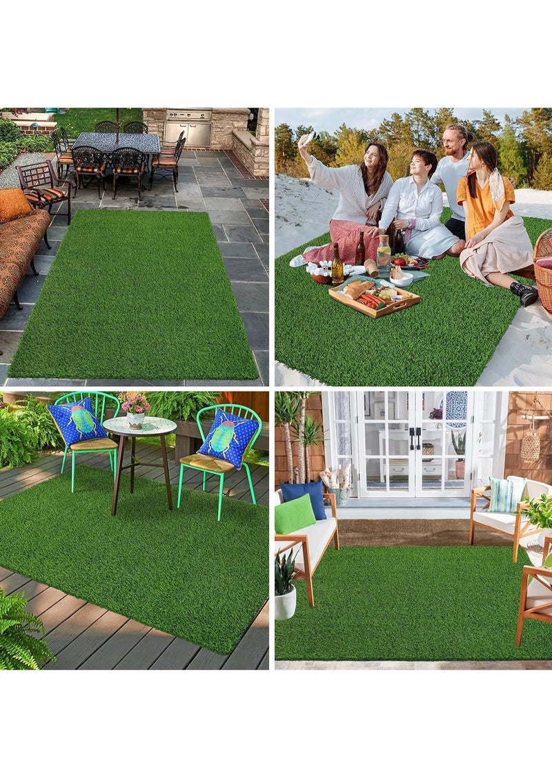 Realistic Artificial Grass Rug Indoor Outdoor, Dog Grass Mat with Drainage Holes and Replacement Artificial Grass Turf, Fake Grass for Garden Lawn Landscape Balcony Decoration[50*100CM]