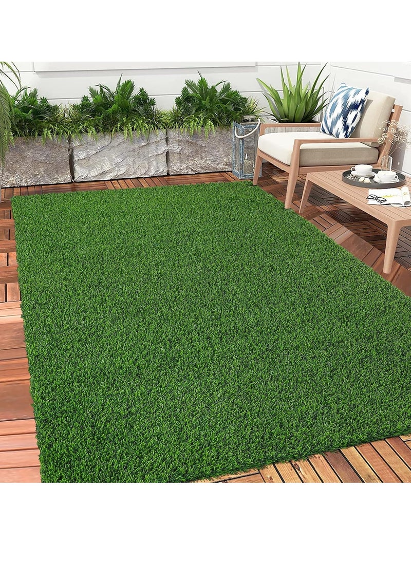 Realistic Artificial Grass Rug Indoor Outdoor, Dog Grass Mat with Drainage Holes and Replacement Artificial Grass Turf, Fake Grass for Garden Lawn Landscape Balcony Decoration[50*100CM]