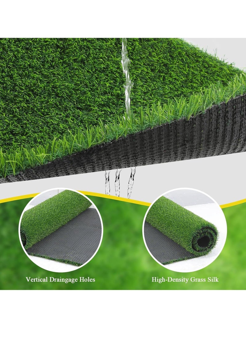 Realistic Artificial Grass Rug Indoor Outdoor, Dog Grass Mat with Drainage Holes and Replacement Artificial Grass Turf, Fake Grass for Garden Lawn Landscape Balcony Decoration[50*100CM]