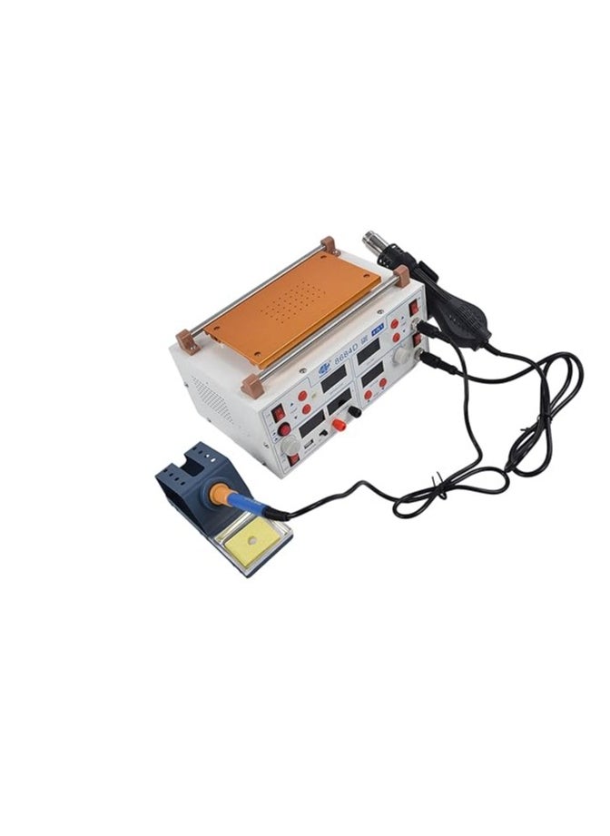 KCHOICE® 4 in 1 Closed Loop LED Display Air Gun Soldering Station Combined Type Sensor for Repair European standard AC220V