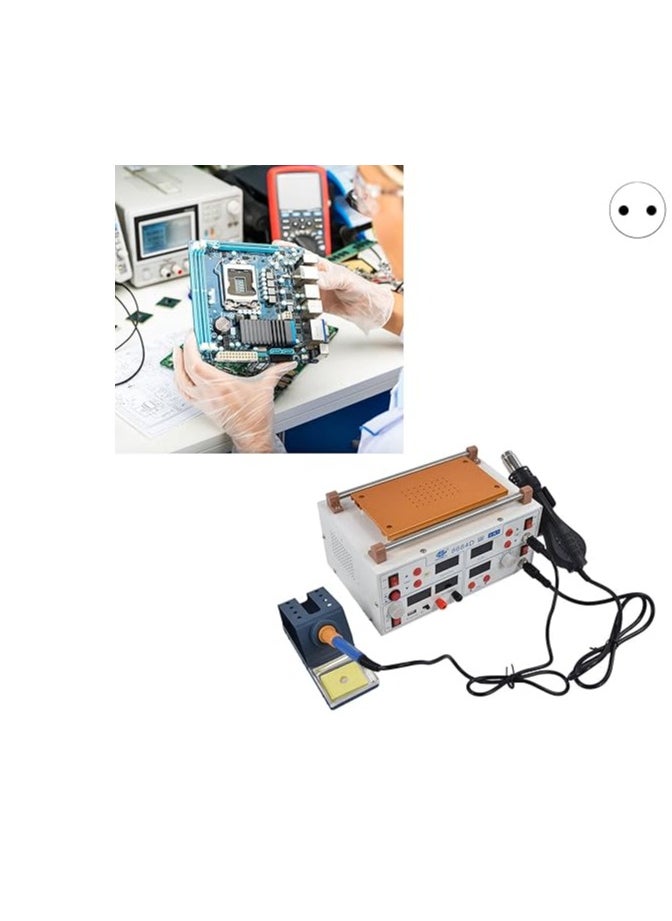 KCHOICE® 4 in 1 Closed Loop LED Display Air Gun Soldering Station Combined Type Sensor for Repair European standard AC220V