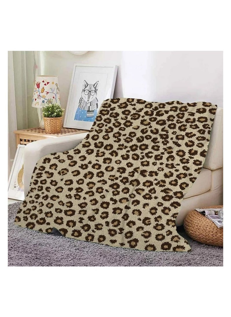 Throw Quilt Throw Blanket (100cm*120cm) leopard print..