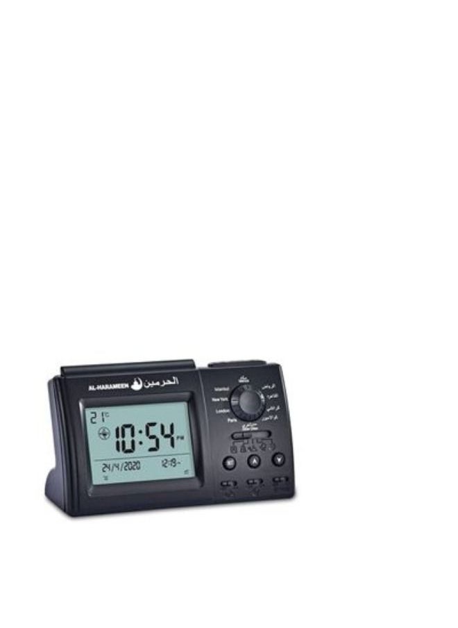 Azan Adhan  AL Harameen HA 3005  Digital Prayer Clock black