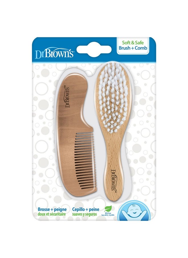 Dr. Brown's Soft and Safe Baby Brush + Comb