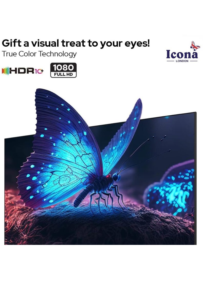 Icona 43-Inch Full HD LED Smart TV – Edgeless Design, Superior Picture Clarity, Crystal Clear Sound, Smart Energy Saving Features