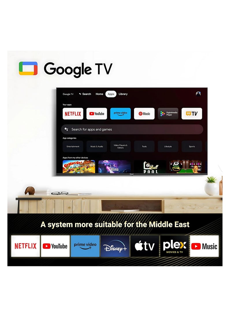 Icona 55 Inch 4K Ultra HD Smart LED TV – Android 12, Quad Core Processor, Slim Frame, Built-in WiFi, Energy-Saving Feature