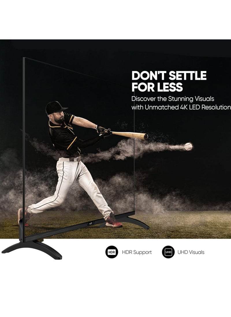 Icona 55 Inch 4K Ultra HD Smart LED TV – Android 12, Quad Core Processor, Slim Frame, Built-in WiFi, Energy-Saving Feature
